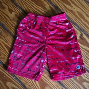 Champion Kids Vibrant Red Logo Shorts